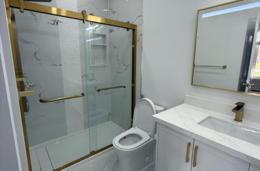 Tuckpointing bathroom remodel