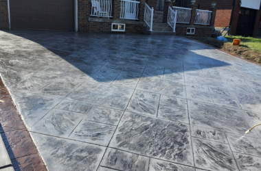 Parging stamp concrete